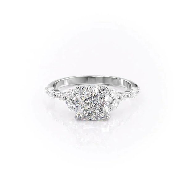 The Chelsea Set With A 1.5 Carat Cushion Lab Diamond on Sale