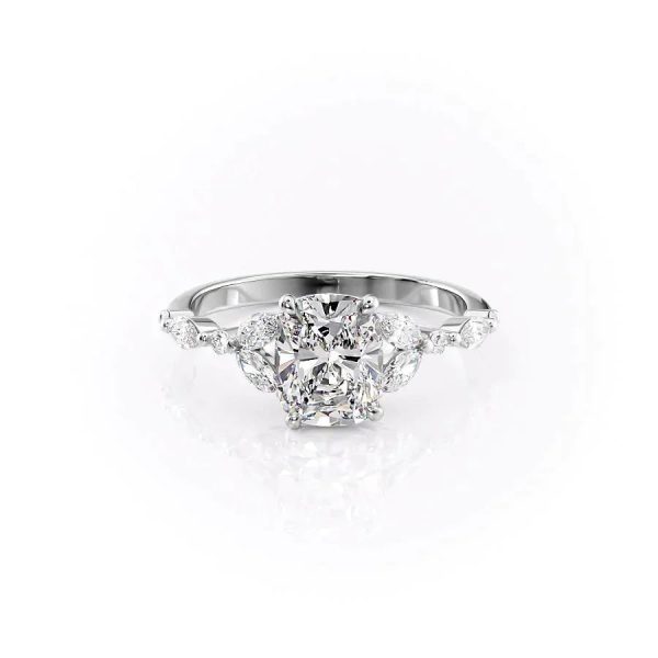 The Chelsea Set With A 1 Carat Elongated Cushion Lab Diamond Discount