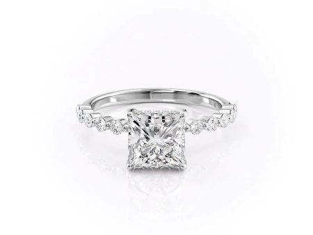 The Khloe Set With A 1.5 Carat Princess Lab Diamond Discount