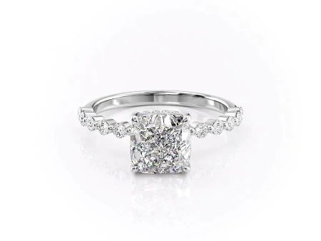 The Khloe Set With A 1.5 Carat Cushion Lab Diamond Discount