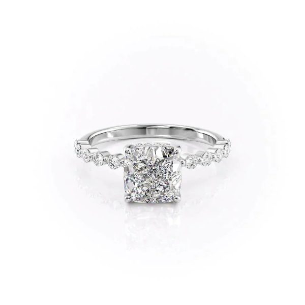 The Khloe Set With A 1.5 Carat Cushion Lab Diamond Discount