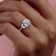 The Chelsea Set With A 1.5 Carat Cushion Lab Diamond on Sale