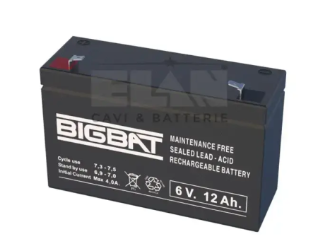 Batteria Elan Bigbat Al Piombo 6v 12ah 00610 Confezione 10 Pezzi Hot on Sale