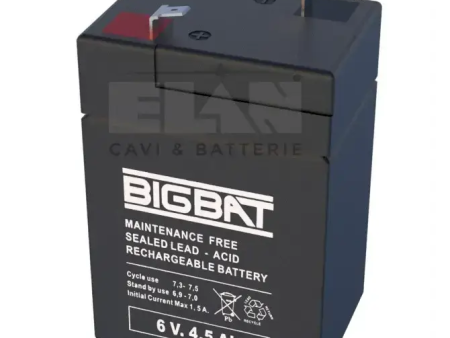 Batteria Elan Bigbat Al Piombo 6v 4,5ah 00604 Confezione 20 Pezzi Fashion