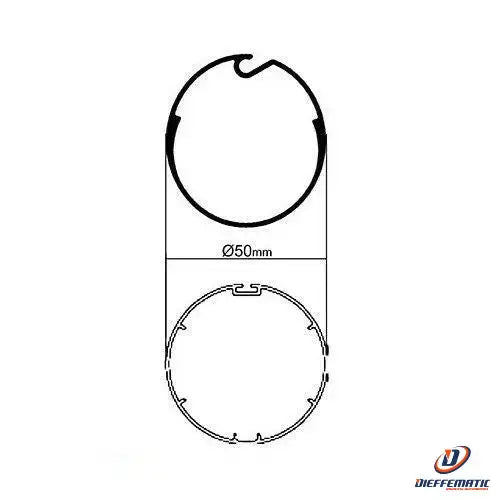 Adattatore Per Tubo Deprat 50 Per Motore Tubolare Tm35 Automatismi Faac 132003 For Cheap