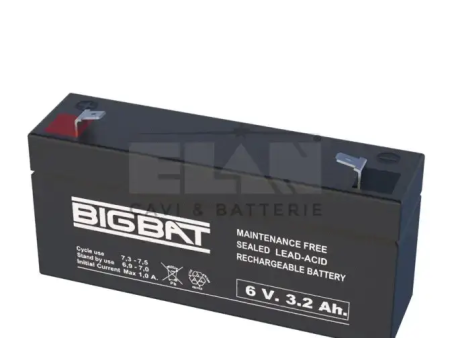 Batteria Elan Bigbat Al Piombo 6v 3,2ah 00603 Confezione 20 Pezzi Supply