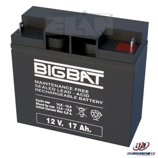 Batteria Elan Bigbat Al Piombo 12v 17ah 01217 Confezione 4 Pezzi Fashion