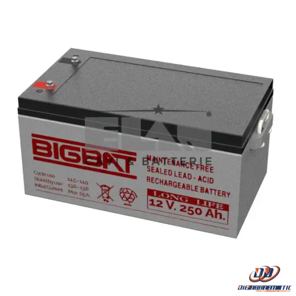 Batteria Elan Bigbat Al Piombo 12v 250ah Long Life 01295 For Sale